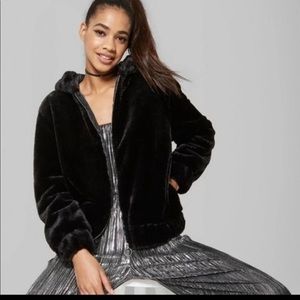 Faux Fur Bomber Jacket
